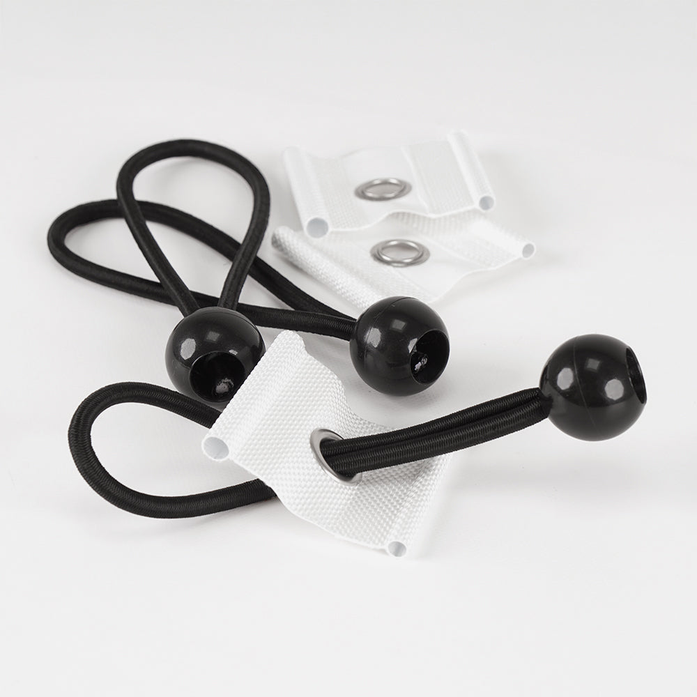 Set - 3 keder eyelets 5/6 mm &amp; 7/8 mm + 3 tent tensioners