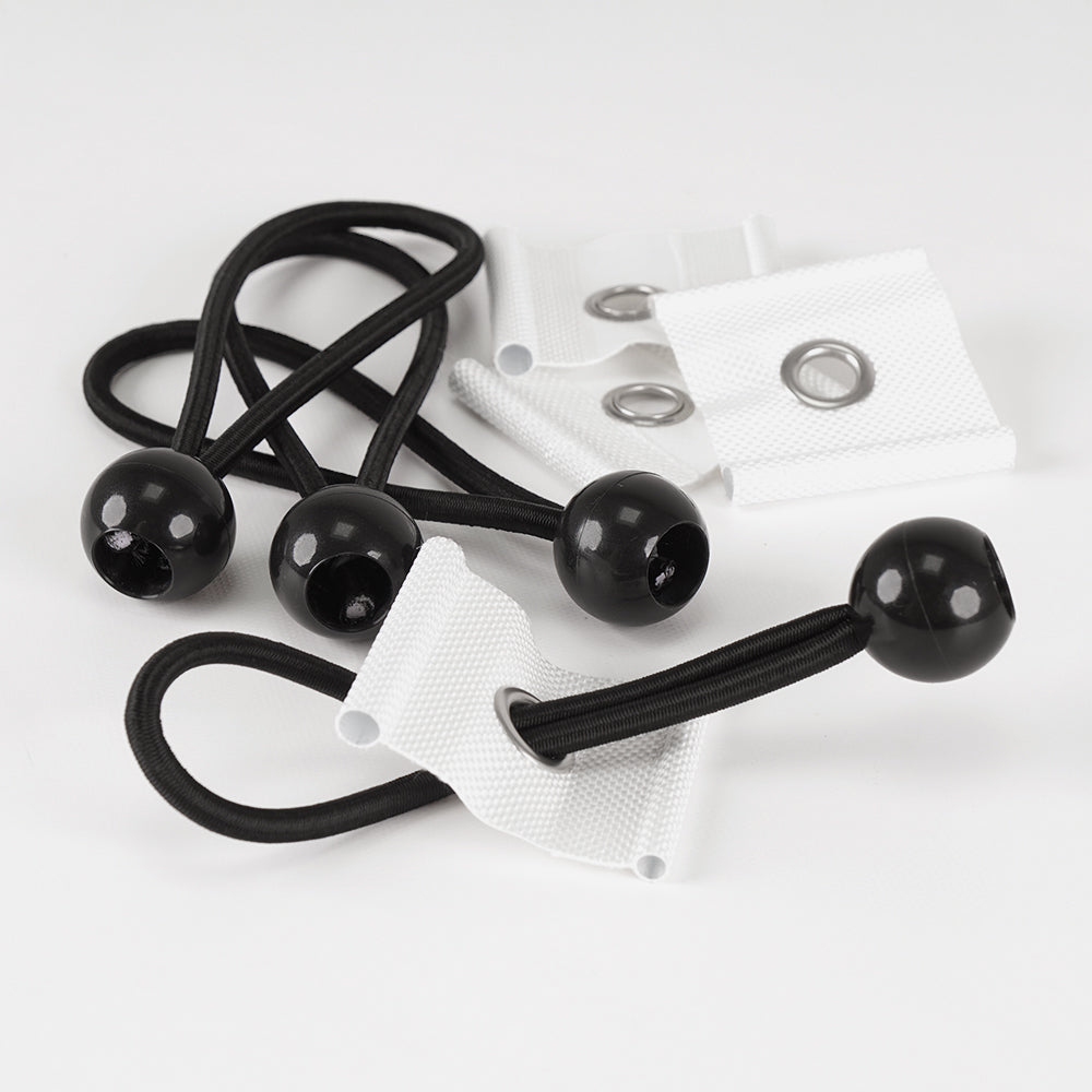 Set - 4 awning piping eyes 5/6 mm &amp; 7/8 mm + 4 tent tensioners