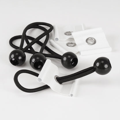 Set - 4 awning piping eyes 5/6 mm &amp; 7/8 mm + 4 tent tensioners