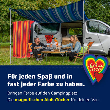 SET AlohaTuch®Original - Magnetisches Campingtuch / Reisetuch für den Van