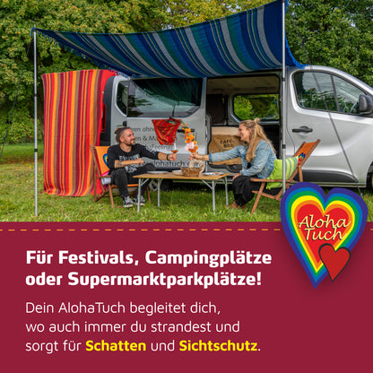 SET DELUXE AlohaTuch®Original - Magnetisches Campingtuch / Reisetuch für den Van