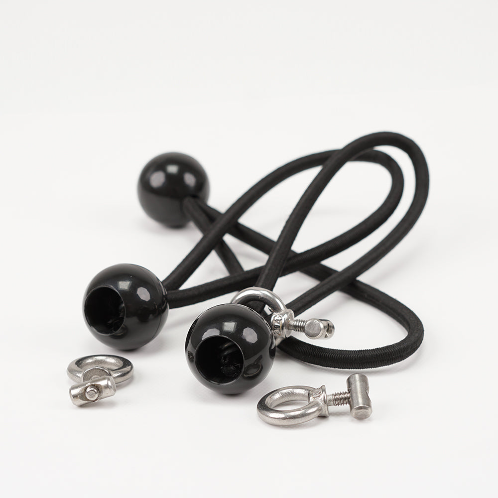 Set - Keder Kit - 3 Keder End Stoppers &amp; 3 Tent Tensioners