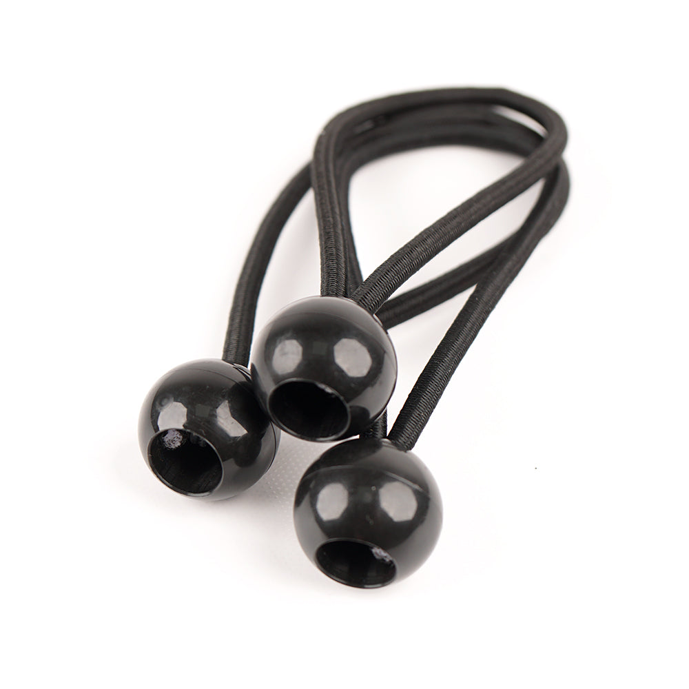 3 tent tensioners - black, 15 cm long