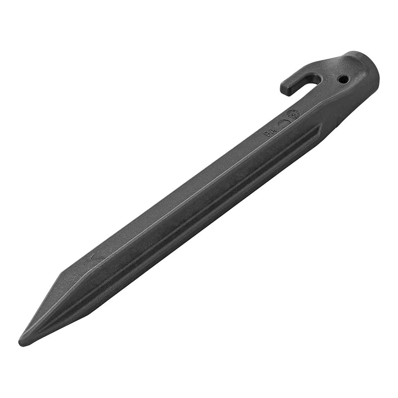 1 tent peg - 22.5 cm long, black nylon